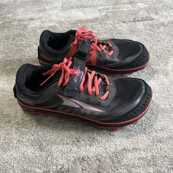 Altra King Mt Hiking Shoes Black Zero Drop Women's Size 8.5 Gaiter Trap Vibram - Picture 1 of 13